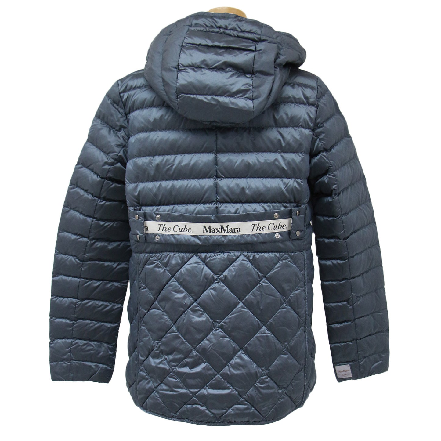 ジャケット ダウン ショート フード フーディー ファスナー ドローストリング キルティング The CUBE ナイロン 240415