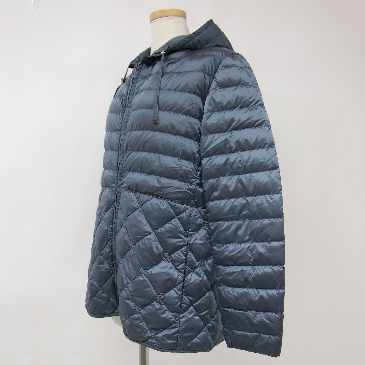 ジャケット ダウン ショート フード フーディー ファスナー ドローストリング キルティング The CUBE ナイロン 240415