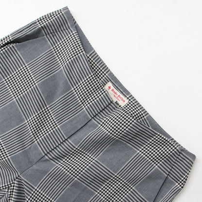 Red Fleece レッドフリース パンツ ロング テーパード チェック スリット ウール ナイロン ポリウレタン 240419