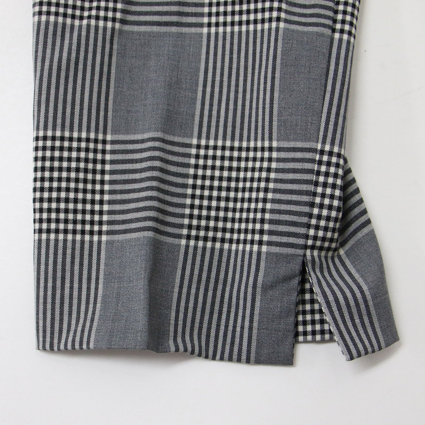 Red Fleece レッドフリース パンツ ロング テーパード チェック スリット ウール ナイロン ポリウレタン 240419