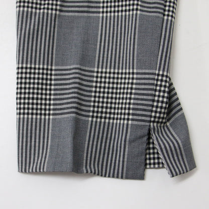 Red Fleece レッドフリース パンツ ロング テーパード チェック スリット ウール ナイロン ポリウレタン 240419