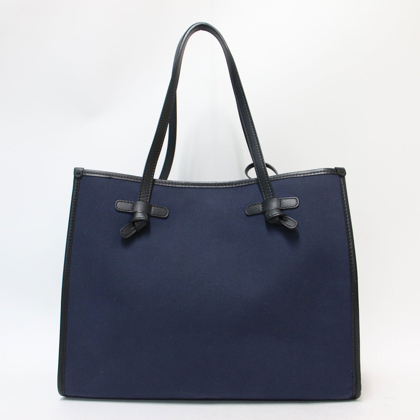 ポーチ付き キャンバス トートバッグ MARCELLA / レザーハンドル 240709