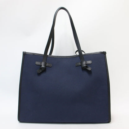 ポーチ付き キャンバス トートバッグ MARCELLA / レザーハンドル 240709