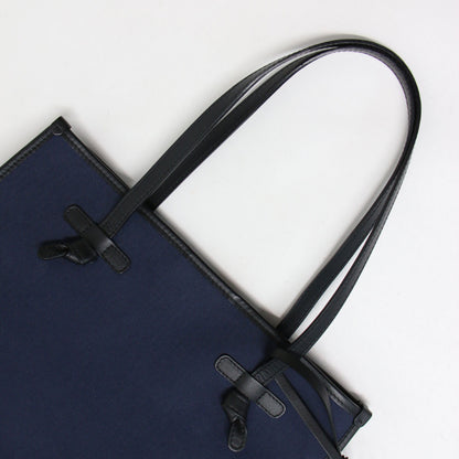 ポーチ付き キャンバス トートバッグ MARCELLA / レザーハンドル 240709