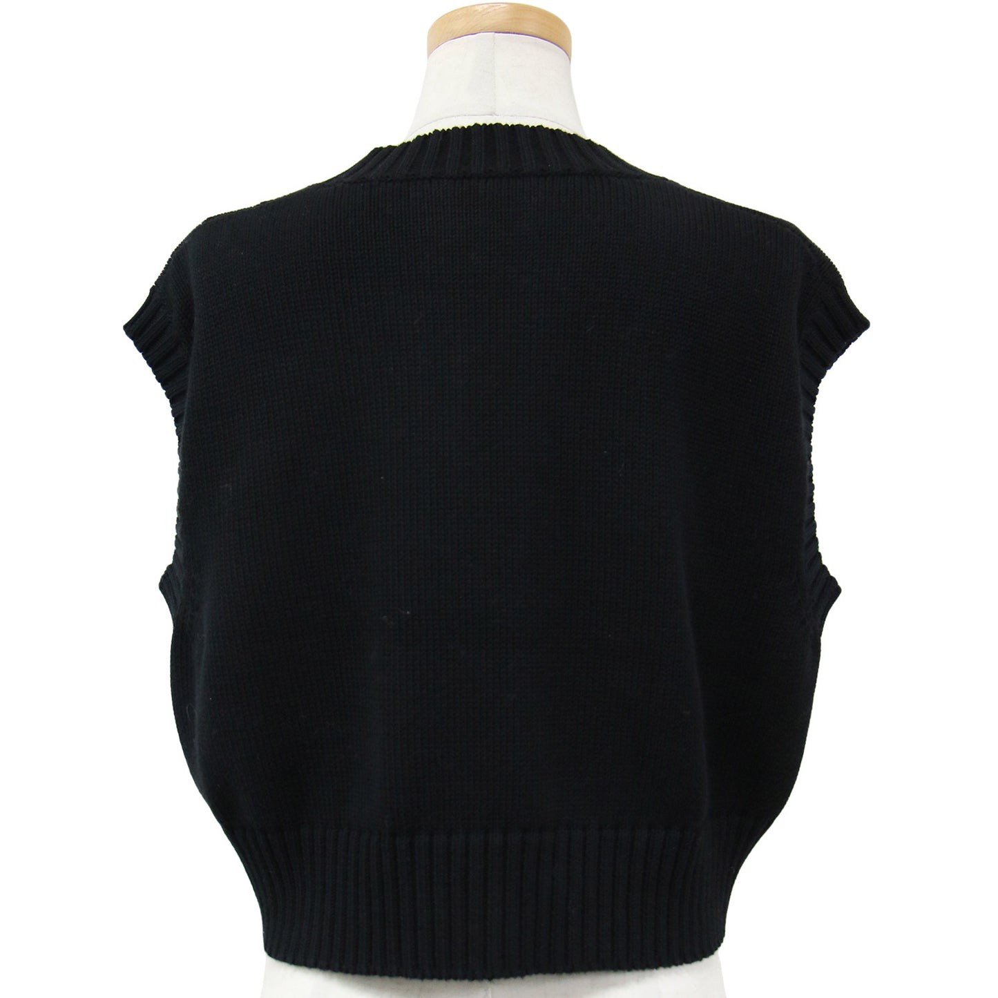 Plage 別注 ベスト ニット ノースリーブ ショート丈 Vネック コットン 綿 23春夏 240606