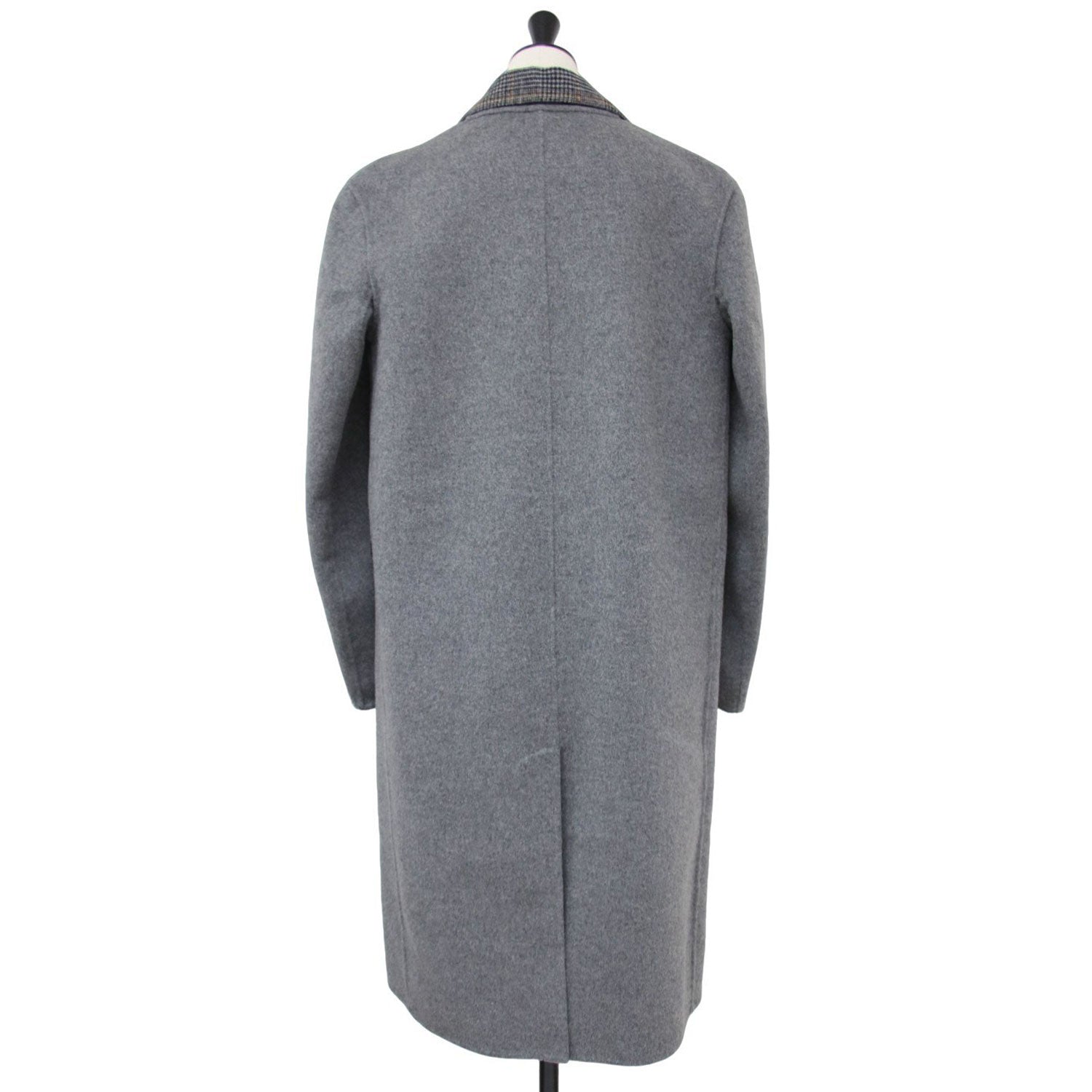 MISBHV チェスターコート グレー系 チェック柄サイドライン