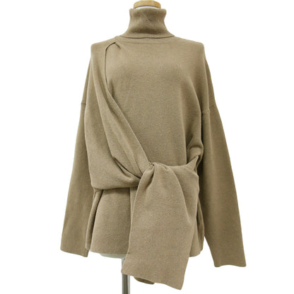 ニット プルオーバー タートルネック フロントデザイン コットン ナイロン 240626