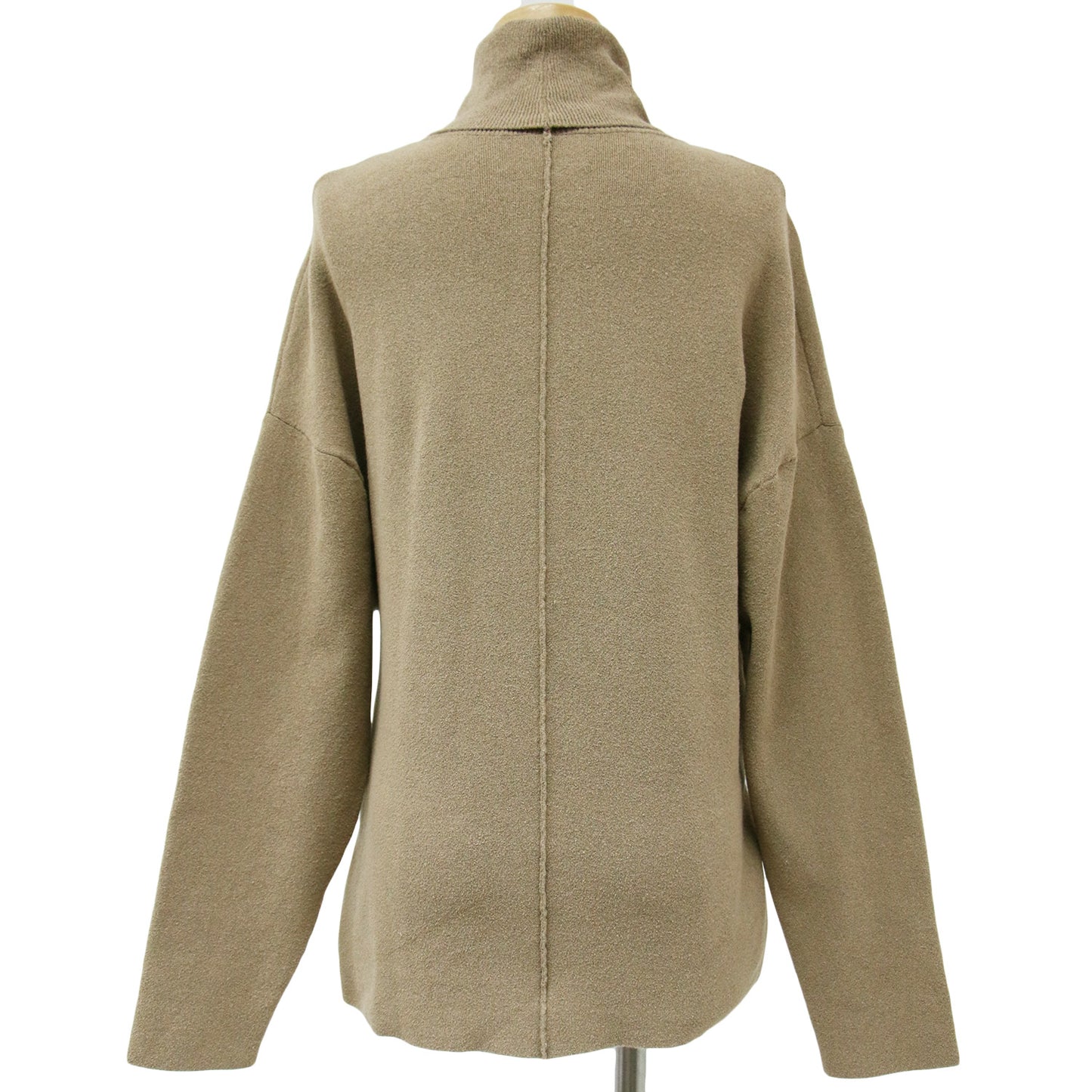 ニット プルオーバー タートルネック フロントデザイン コットン ナイロン 240626