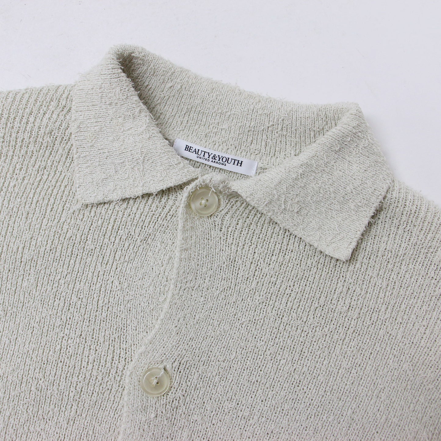 23春夏 ファンシーヤーン 襟付き パイル ニット カーディガン / ポロ 長袖 240723