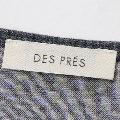 カシミヤブレンド ロング カーディガン /クルーネック ダブルフェイス ジャージー素材 240703