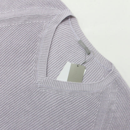 ニット プルオーバー Vネック ボリュームスリーブ 長袖 ローゲージ オーバーサイズ サマーニット リネン 麻 240422