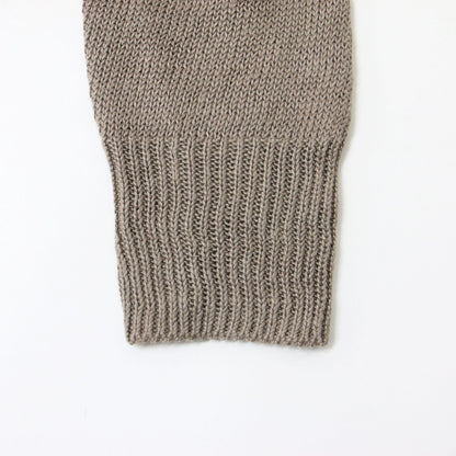 カーディガン ニット ミドル丈 Vネック オーバーサイズ ベーシック リネン 麻 23春夏 240618