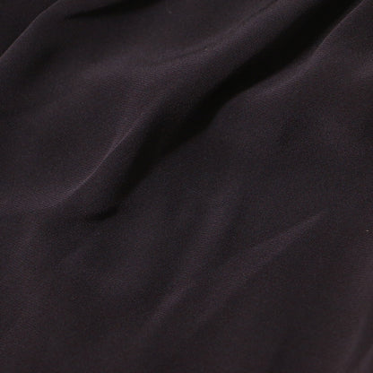 イージー フレア パンツ / サテン センタープレスステッチ サイドスリット ウエストゴム 241121