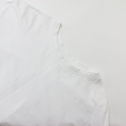 23春夏 オーガニックコットン ドロップ ワンピース / ロング タック ラウンドネック 半袖 五分袖 240816