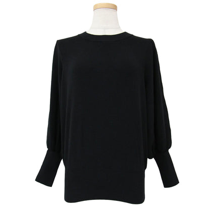 パフスリーブ プルオーバー ニット / クルーネック ボリュームスリーブ 長袖 240911