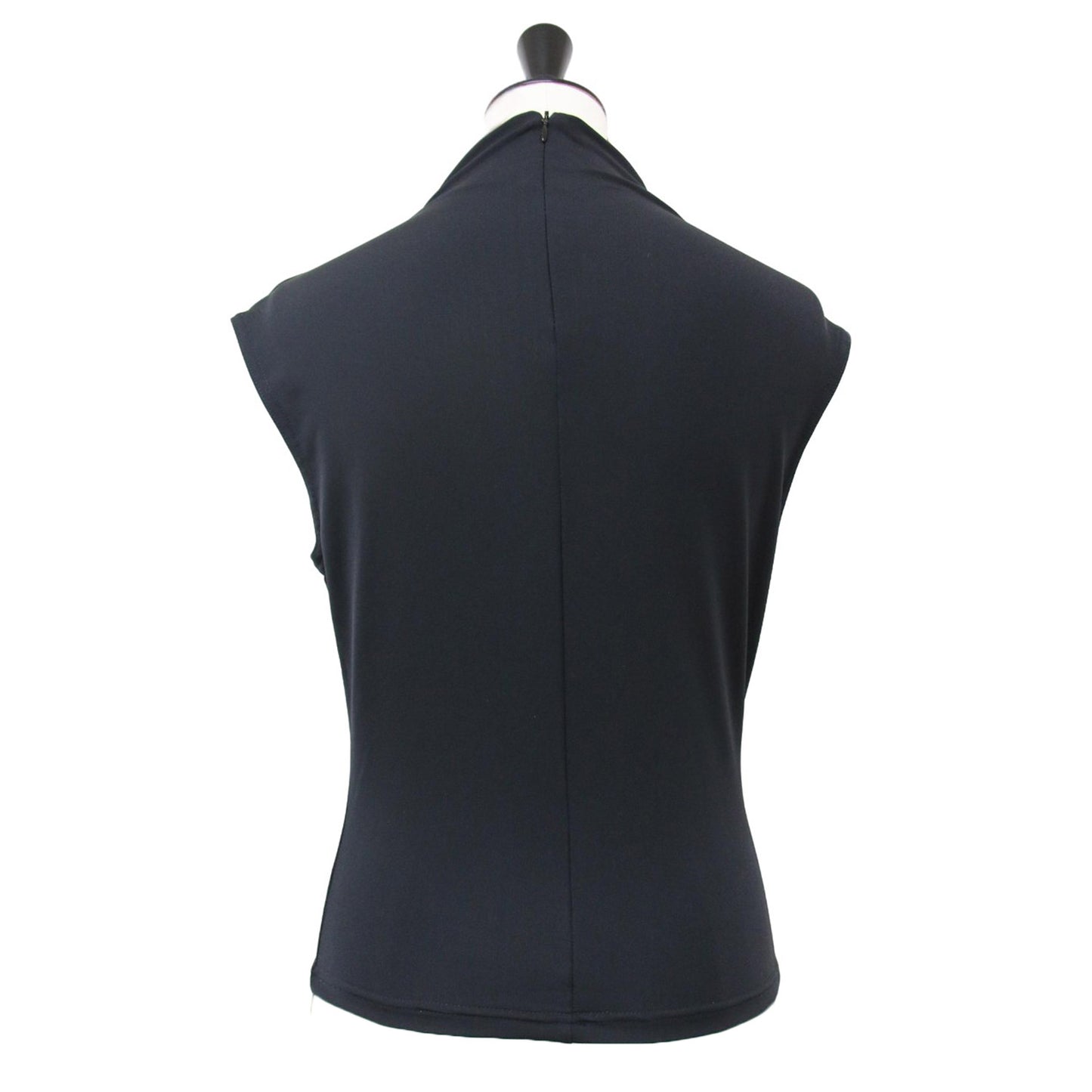 ハイネック ノースリーブ カットソー / エンボス ロゴ イタリア製 ヴィンテージ 241029