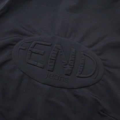 ハイネック ノースリーブ カットソー / エンボス ロゴ イタリア製 ヴィンテージ 241029