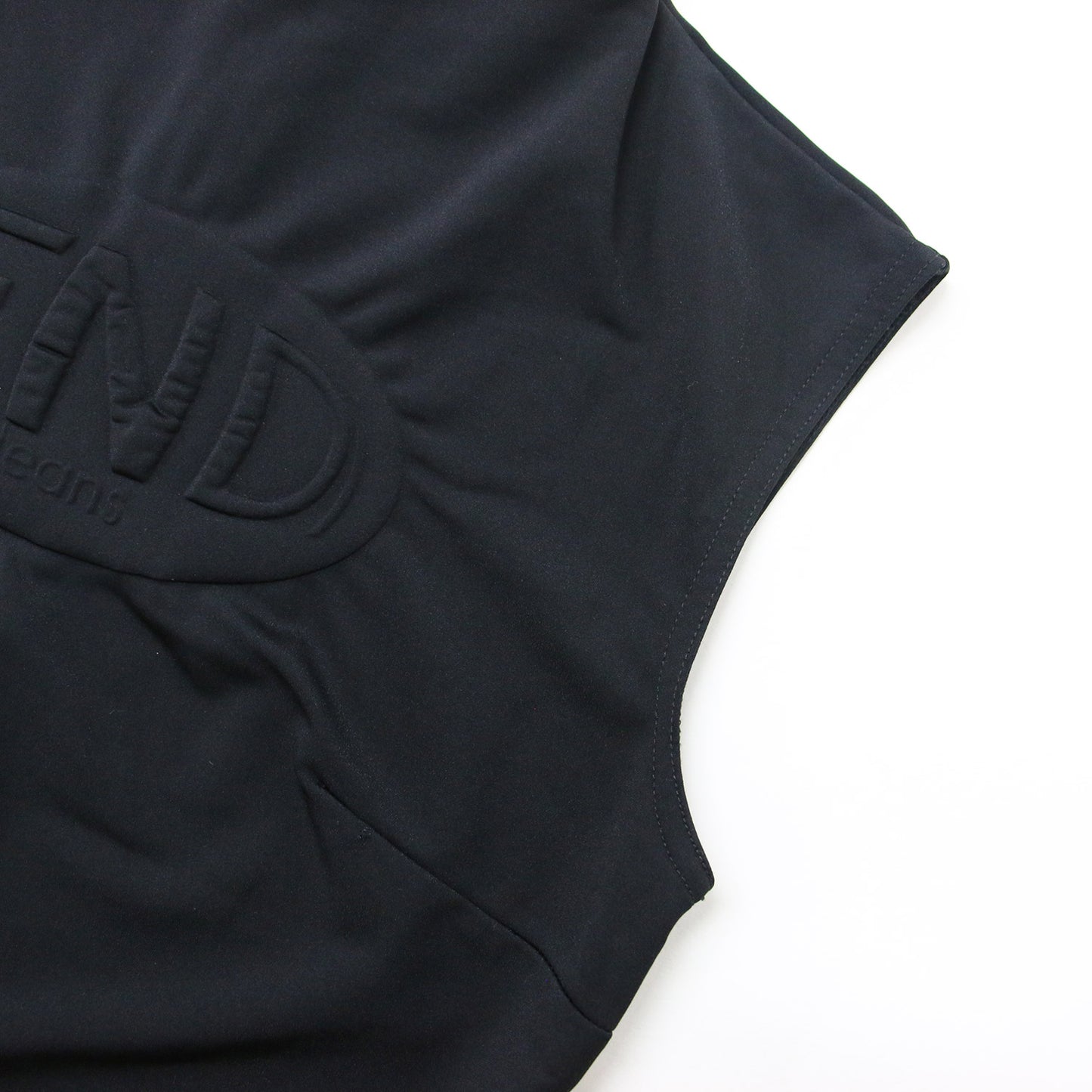 ハイネック ノースリーブ カットソー / エンボス ロゴ イタリア製 ヴィンテージ 241029