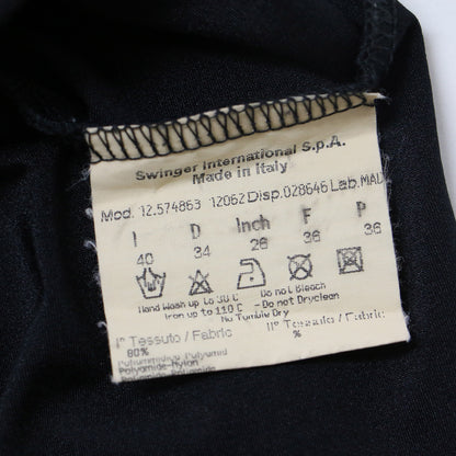 ハイネック ノースリーブ カットソー / エンボス ロゴ イタリア製 ヴィンテージ 241029