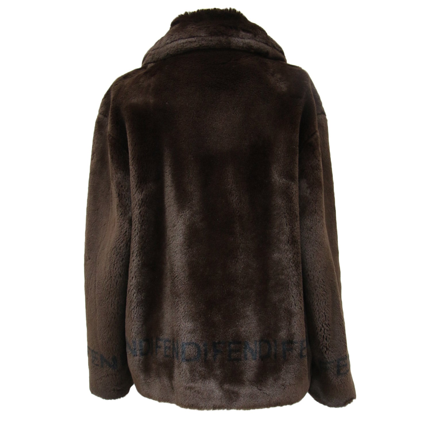 FENDI (フェンディ) ロゴライン フェイクファー ショート丈