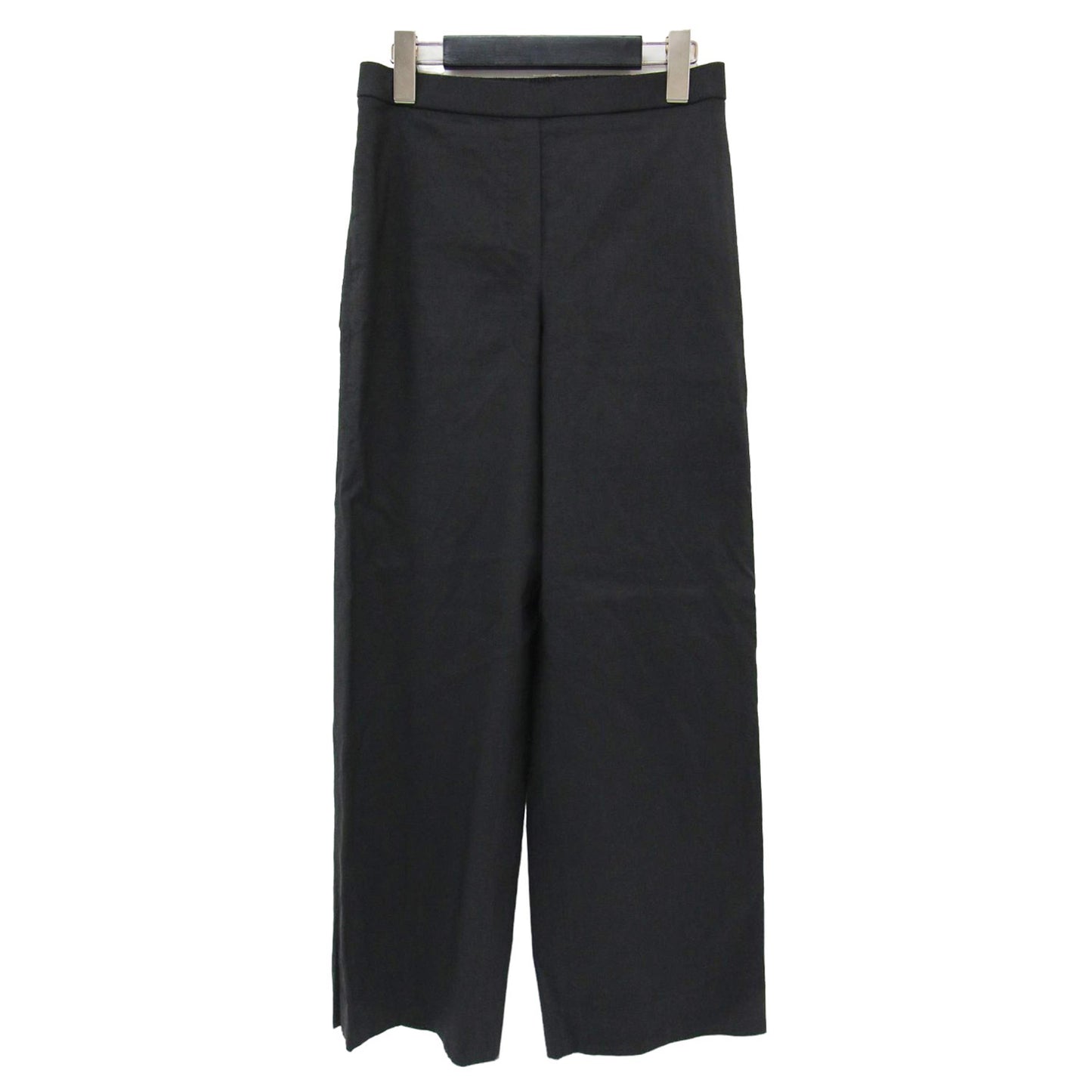 リネン混 ワイド プルオン パンツ / ストレート ストレッチ 240806