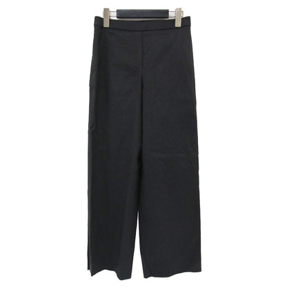 リネン混 ワイド プルオン パンツ / ストレート ストレッチ 240806