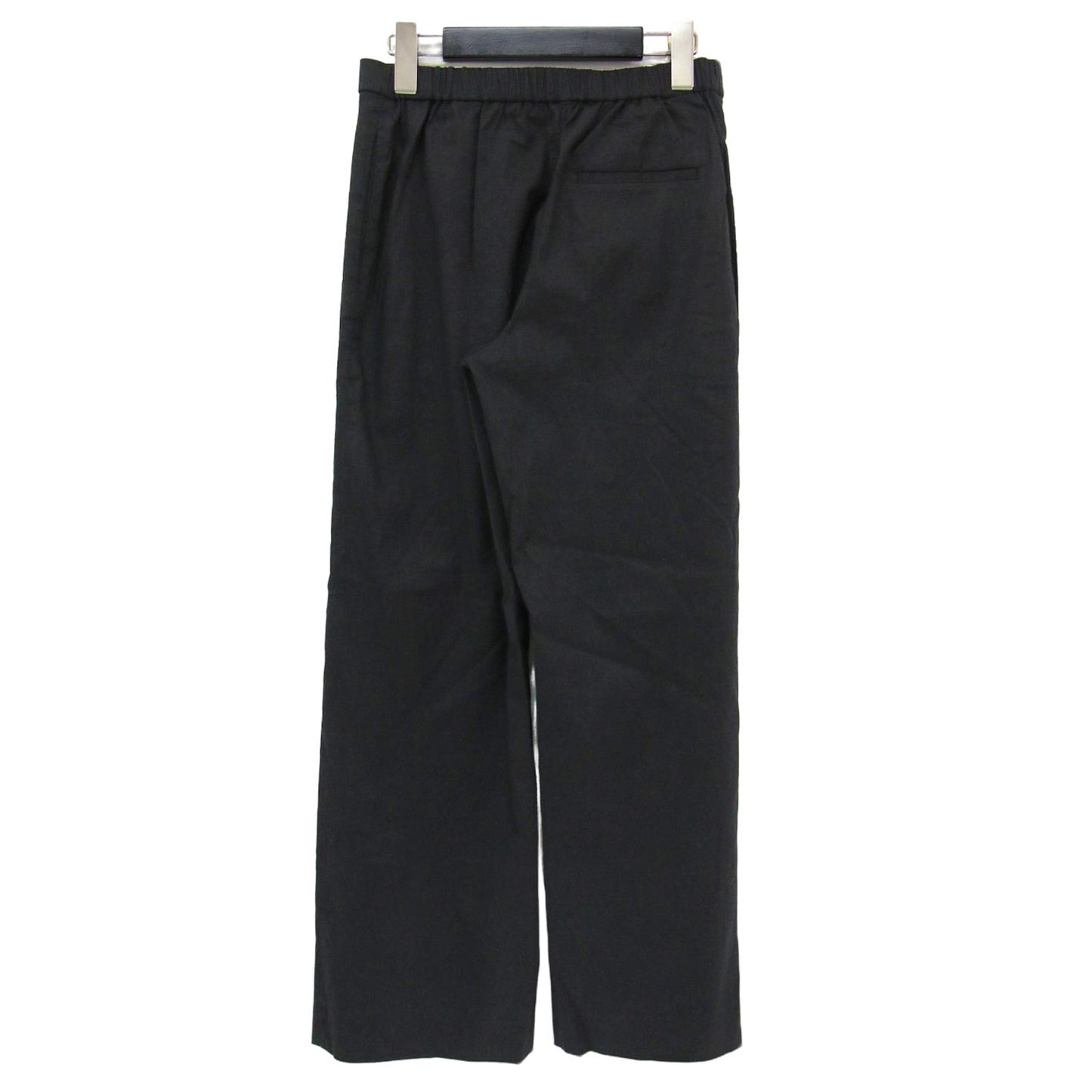 リネン混 ワイド プルオン パンツ / ストレート ストレッチ 240806