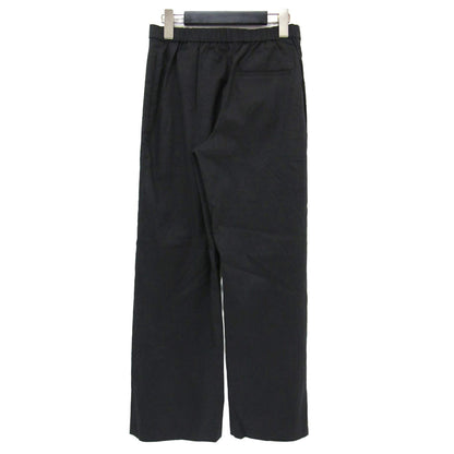 リネン混 ワイド プルオン パンツ / ストレート ストレッチ 240806