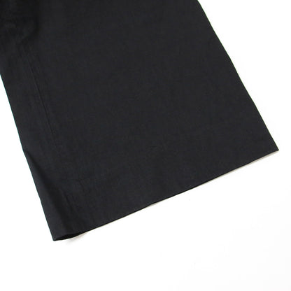 リネン混 ワイド プルオン パンツ / ストレート ストレッチ 240806