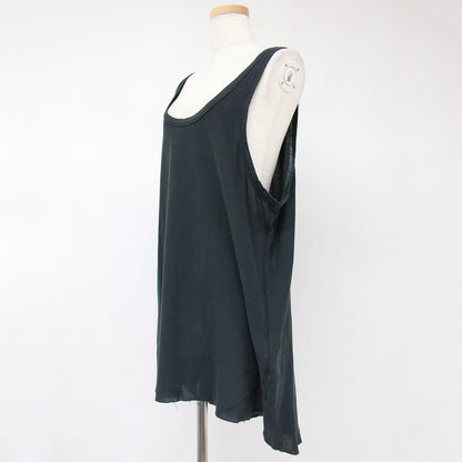 コットン ルーズ タンクトップ / 裾カットオフ チュニック 240725