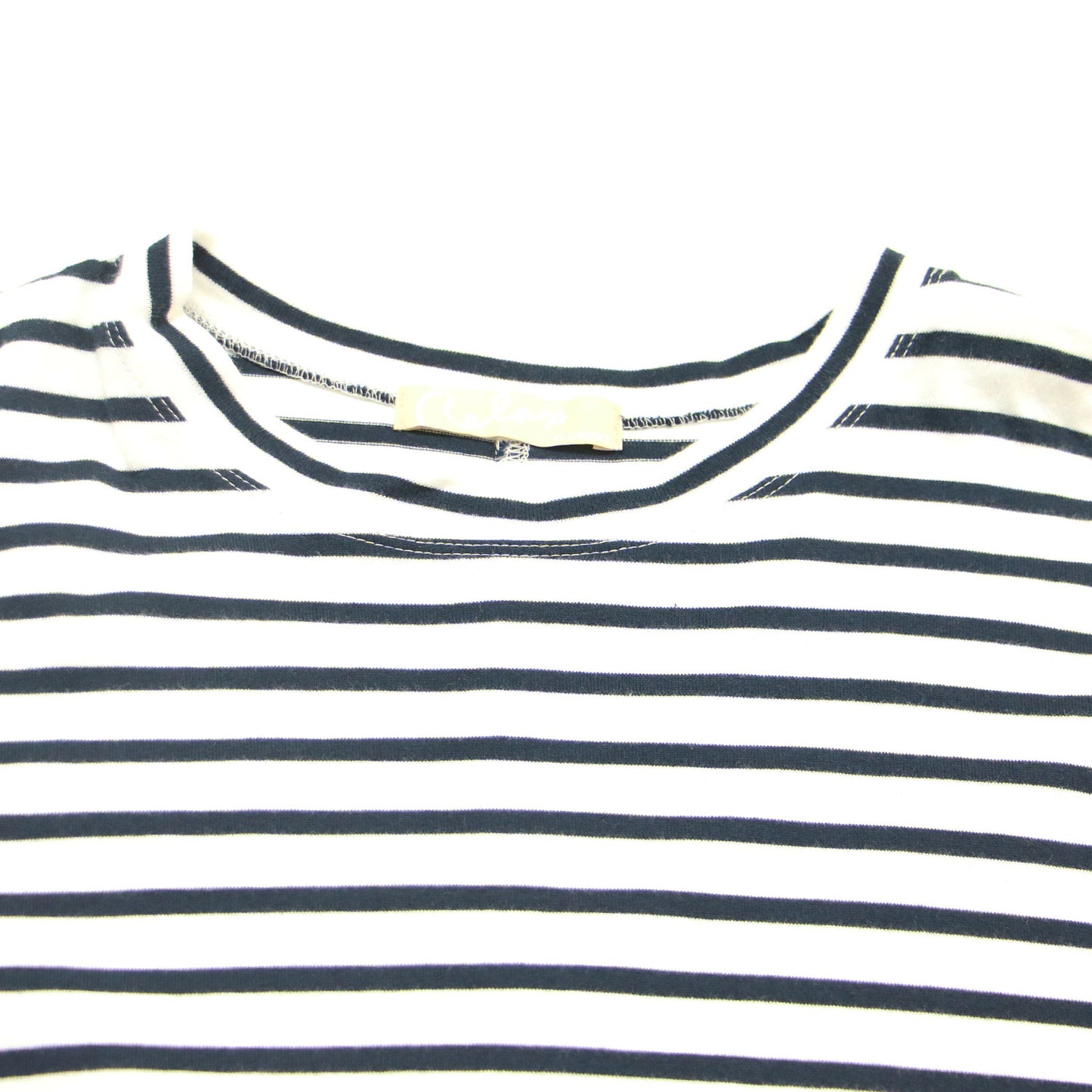 Relax ボーダー柄 ノースリーブ カットソー / Tシャツ コットン クルーネック