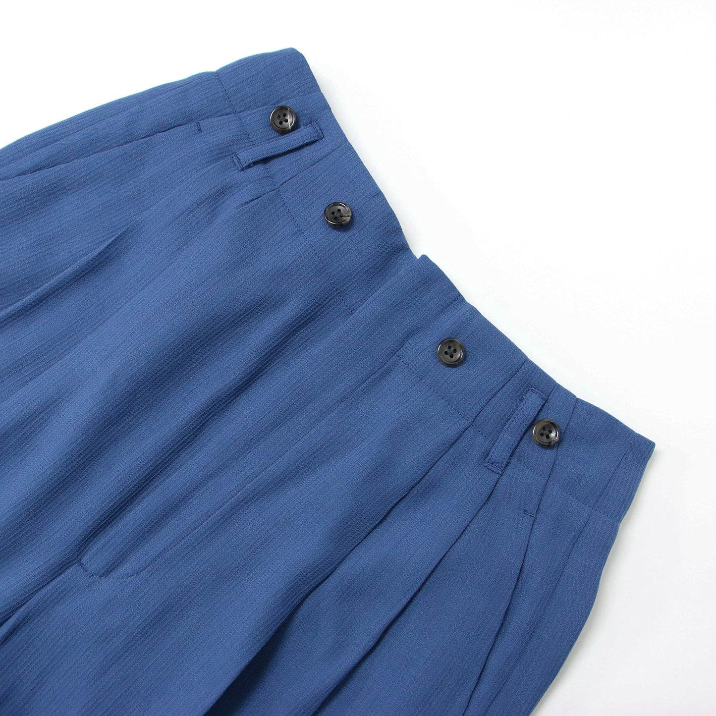 ヘリンボーン ウール テーパード ドビー セットアップ パンツ / ハイウエスト タック 240814