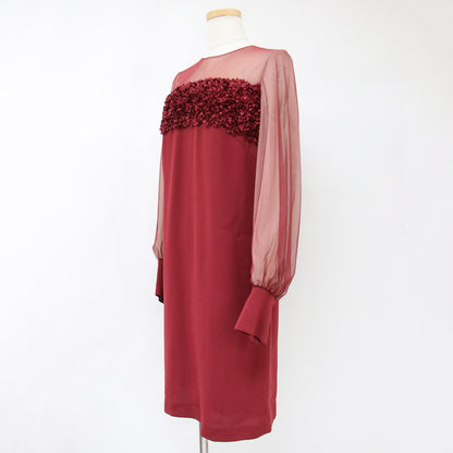 EPOCA (エポカ) シアースリーブ ワンピース / 切替 長袖 Iライン  