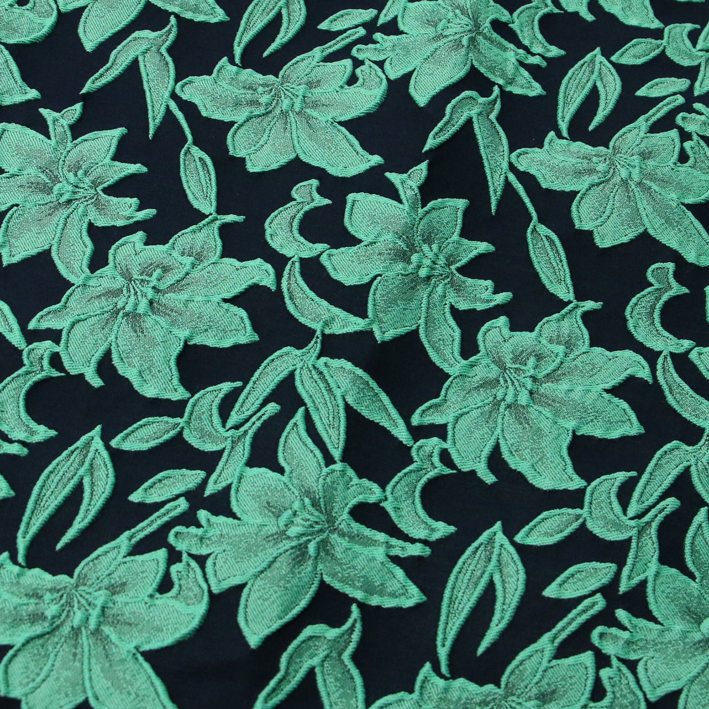 ビッグフラワー ジャガード フレア ミディ スカート / Aライン 花柄 240808