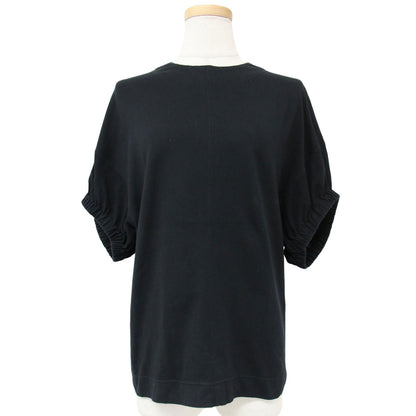 23春夏 クルーネック ギャザー ショートスリーブ プルオーバー カットソー / Tシャツ 半袖 コットン 240624