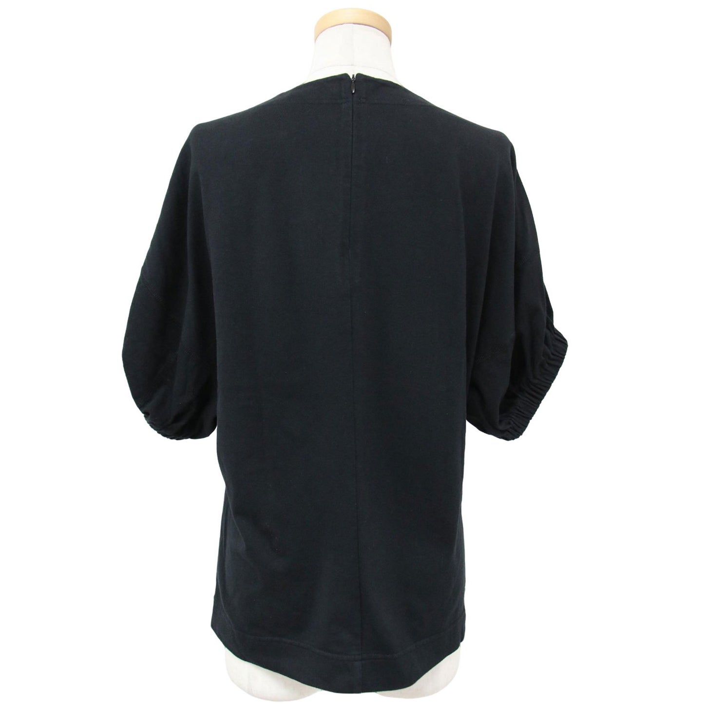 23春夏 クルーネック ギャザー ショートスリーブ プルオーバー カットソー / Tシャツ 半袖 コットン 240624