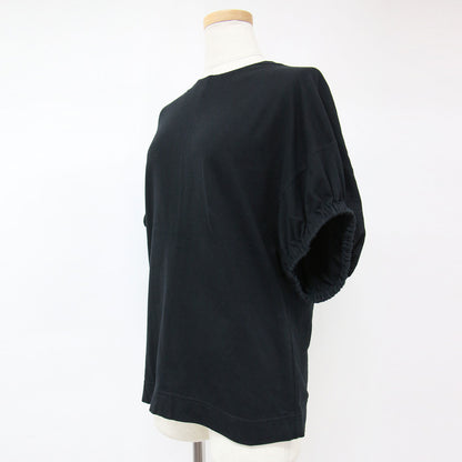 23春夏 クルーネック ギャザー ショートスリーブ プルオーバー カットソー / Tシャツ 半袖 コットン 240624