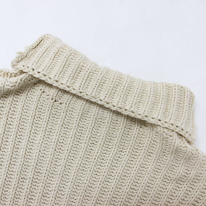 23秋冬 タートルネック ニット フレア ロング ワンピース / 長袖 リブ コットン マキシ 240731