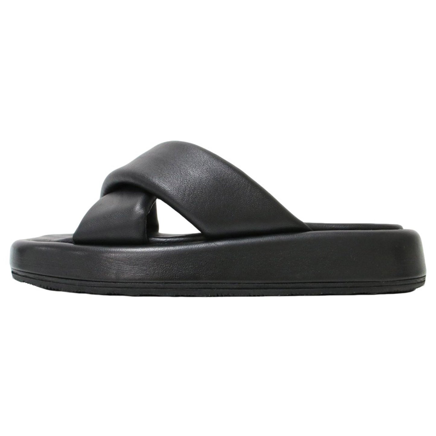 24春夏 クロスベルト レザー サンダル / プラットフォーム 厚底  240813