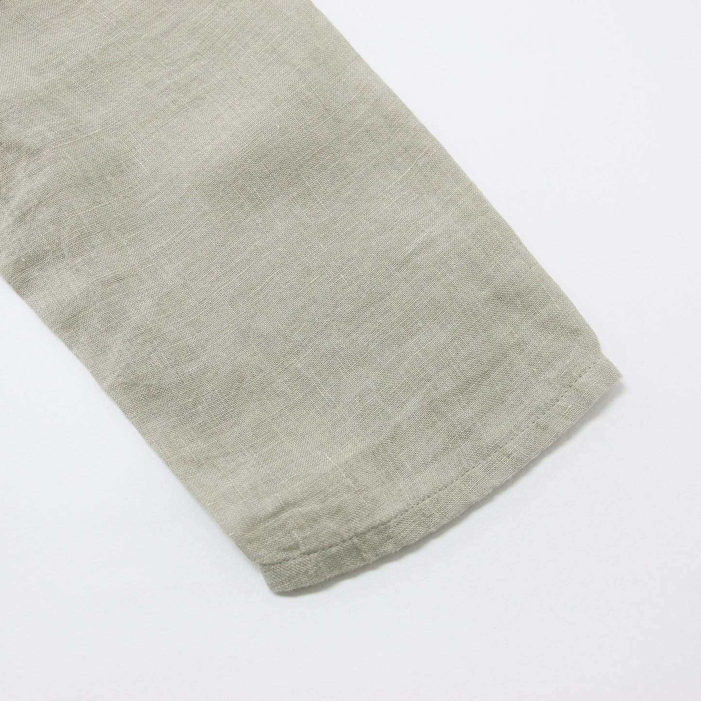 リネン カシュクール プルオーバー ブラウス / 長袖 Vネック シャツ 240821