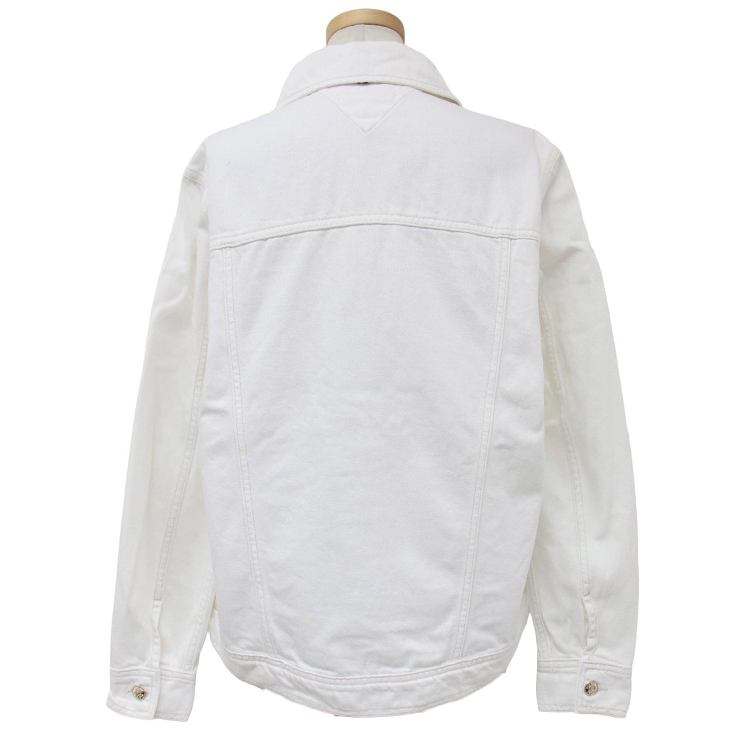 オーバーサイズ デニム ジャケット / コットン Gジャン ビッグシルエット ホワイトデニム