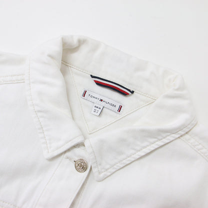 オーバーサイズ デニム ジャケット / コットン Gジャン ビッグシルエット ホワイトデニム