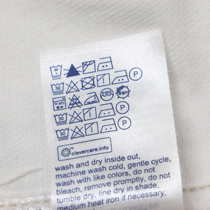 オーバーサイズ デニム ジャケット / コットン Gジャン ビッグシルエット ホワイトデニム