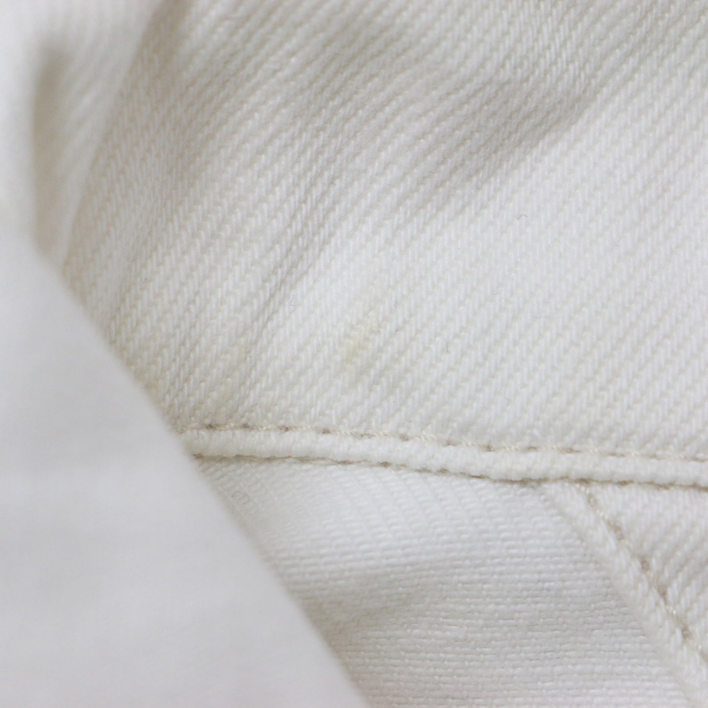 オーバーサイズ デニム ジャケット / コットン Gジャン ビッグシルエット ホワイトデニム