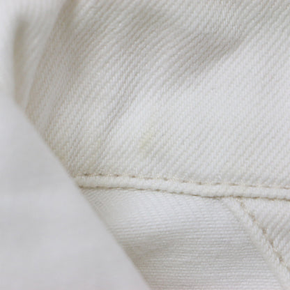 オーバーサイズ デニム ジャケット / コットン Gジャン ビッグシルエット ホワイトデニム