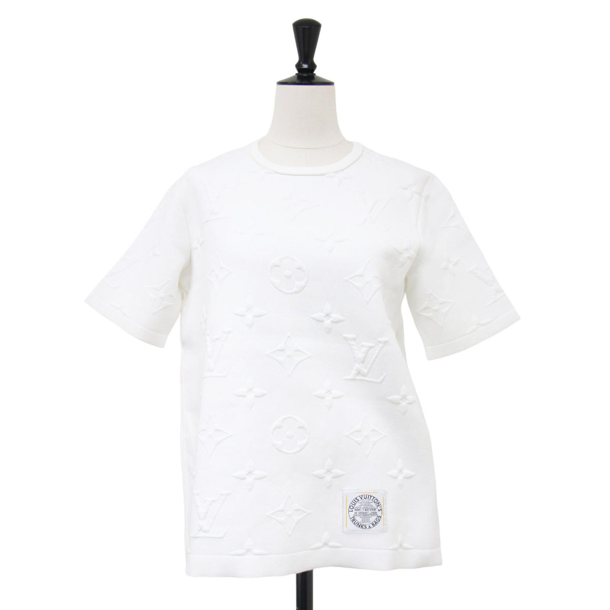 24春夏 フライト モード 3D モノグラム Tシャツ / 半袖 クルーネック エンボス加工 コットン ナイロン イタリア製