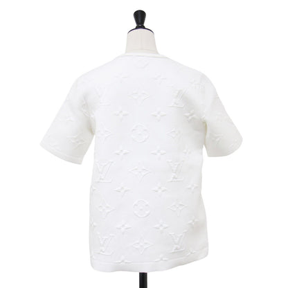24春夏 フライト モード 3D モノグラム Tシャツ / 半袖 クルーネック エンボス加工 コットン ナイロン イタリア製