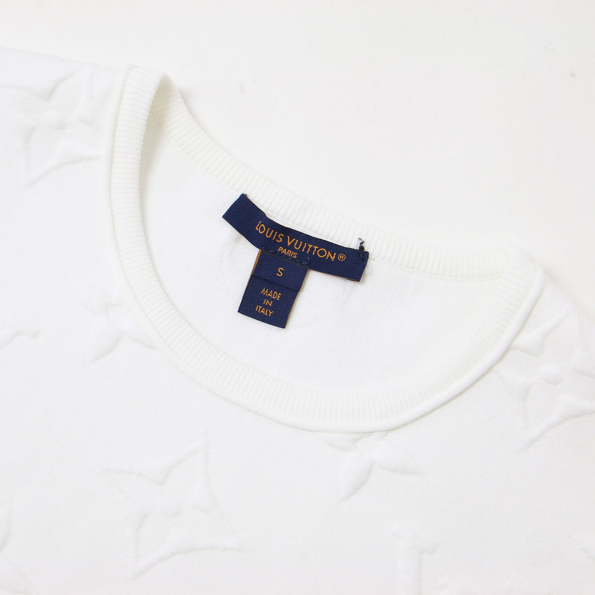 24春夏 フライト モード 3D モノグラム Tシャツ / 半袖 クルーネック エンボス加工 コットン ナイロン イタリア製