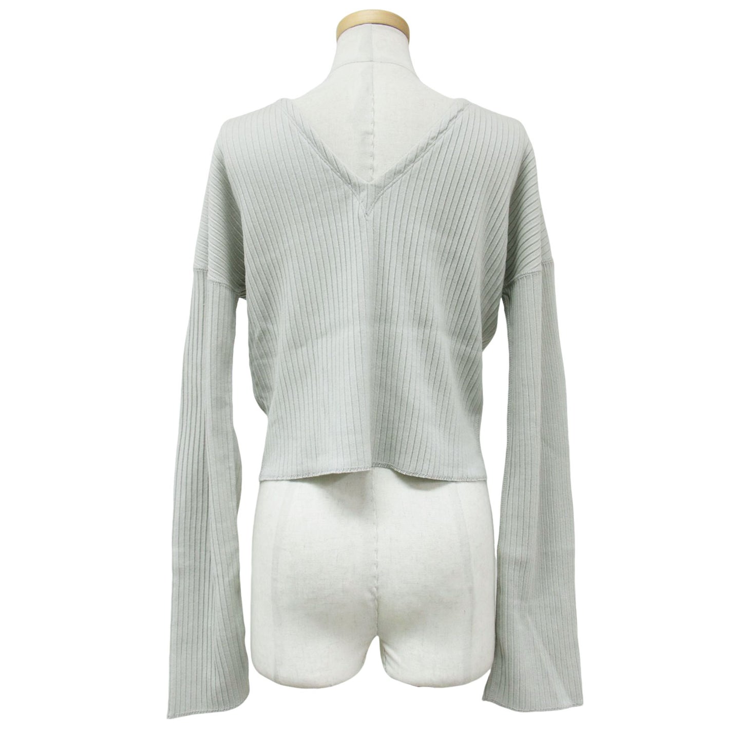 24春夏 Plage 別注 Vネック リブ カットソー / ショート丈 長袖