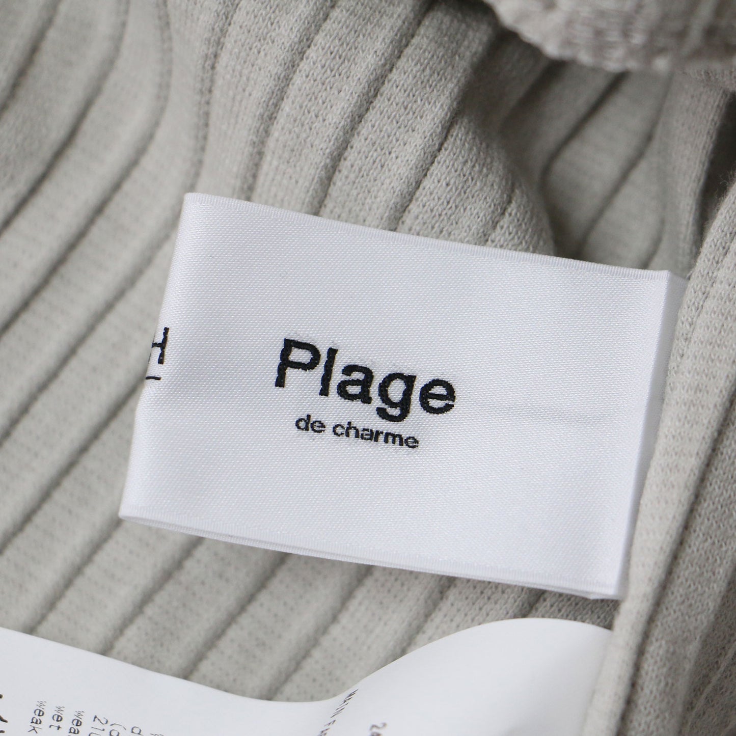 24春夏 Plage 別注 Vネック リブ カットソー / ショート丈 長袖